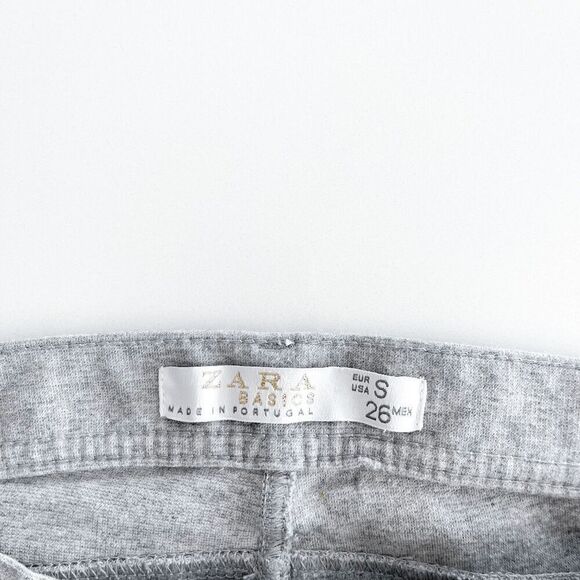 Zara Basics Women's Zip Fly Cropped Stretch Skinny Jeggings Heather Gray Size S - Picture 4 of 10
